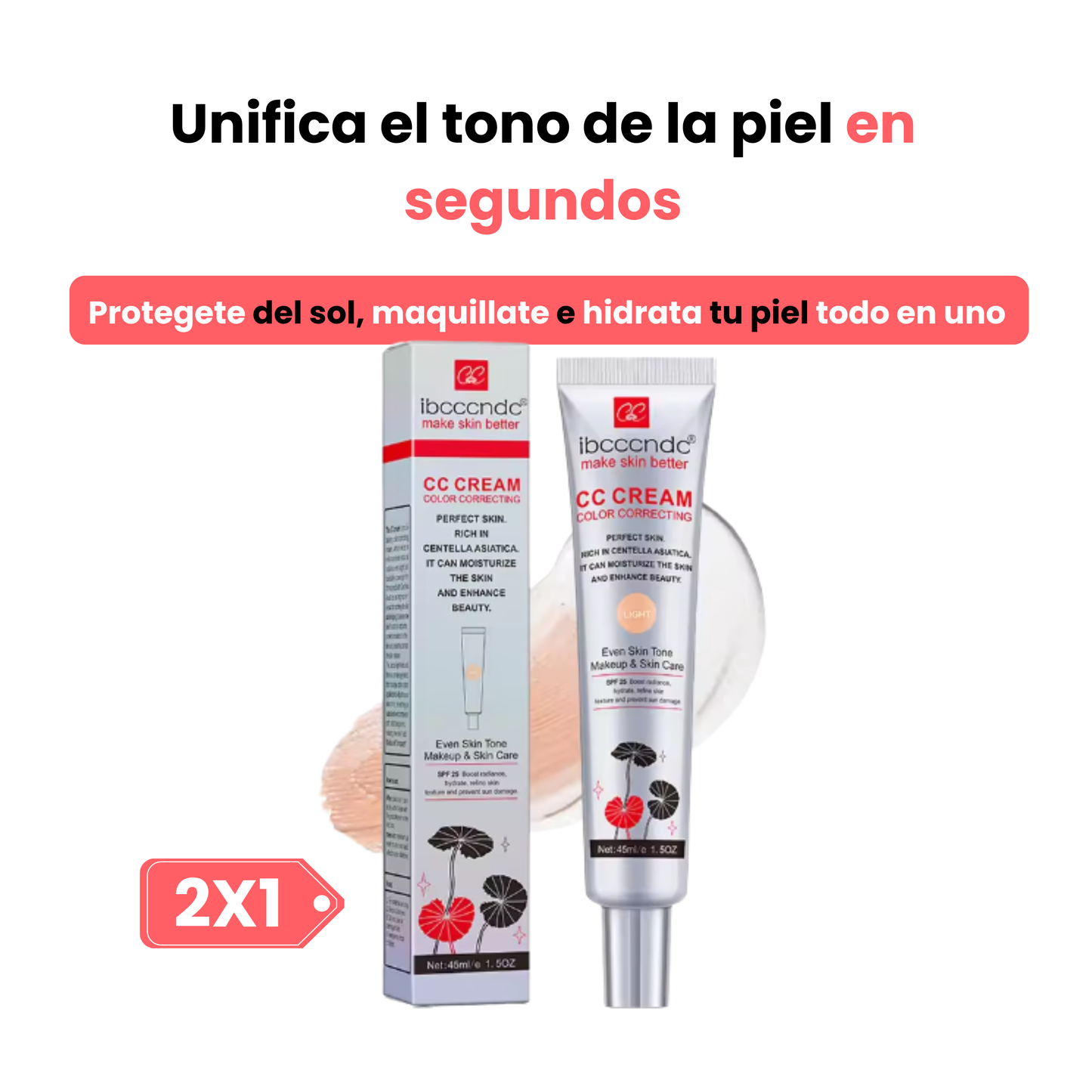 Crema CC correctora 4 en 1 | 45ml