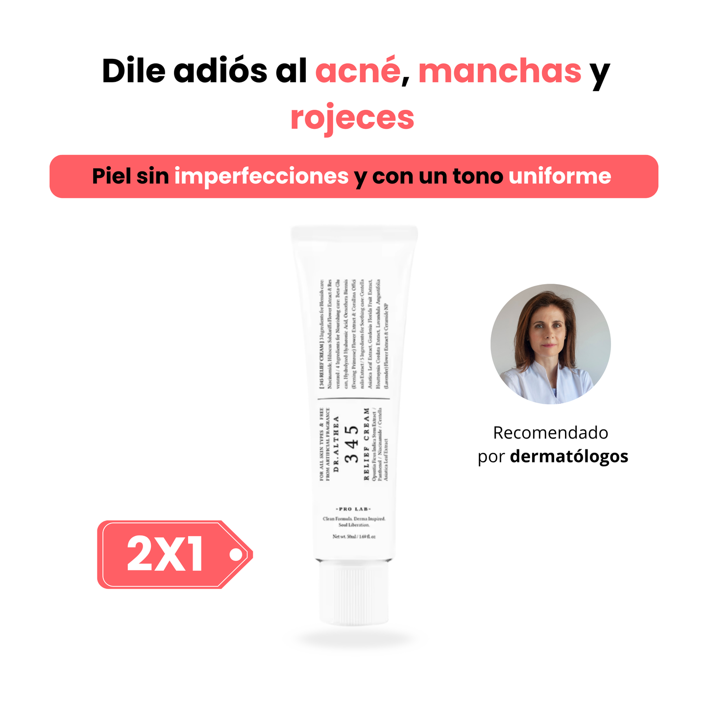 Crema anti acné y rojeces 345 | 50ml