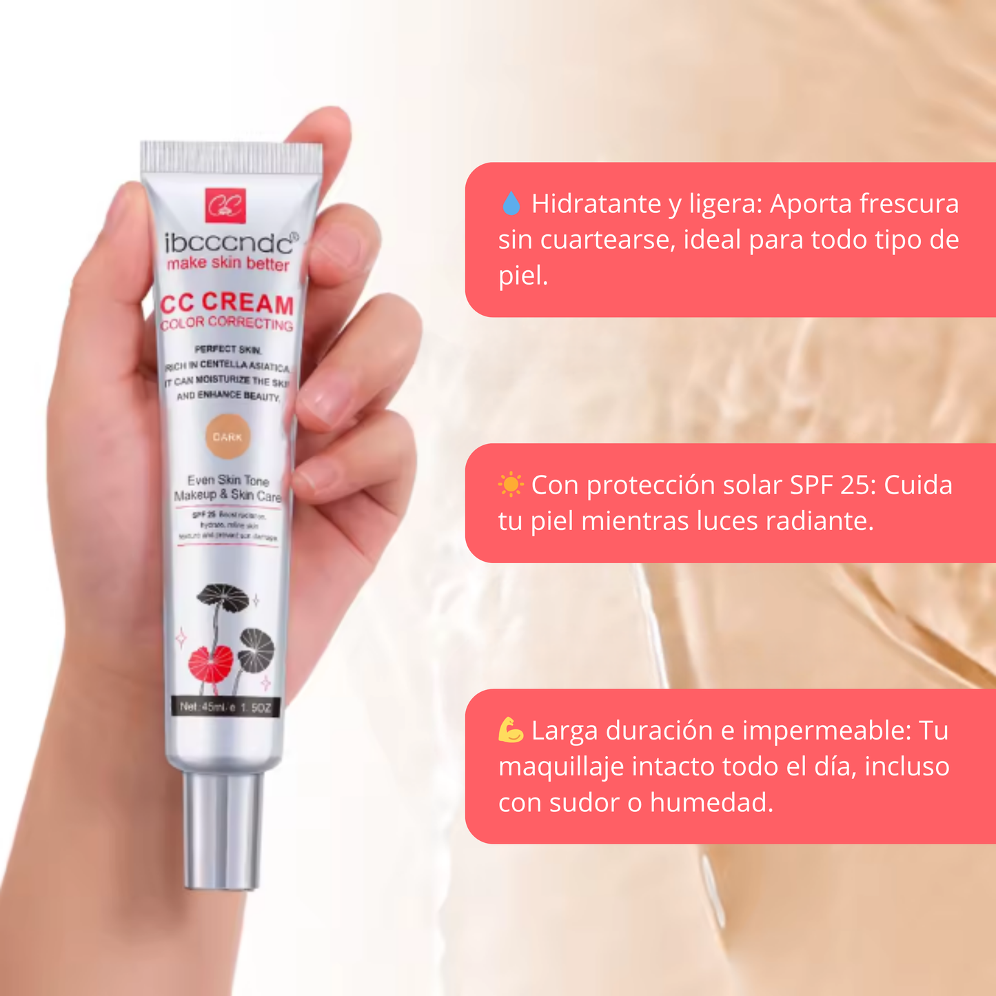 Crema CC correctora 4 en 1 | 45ml