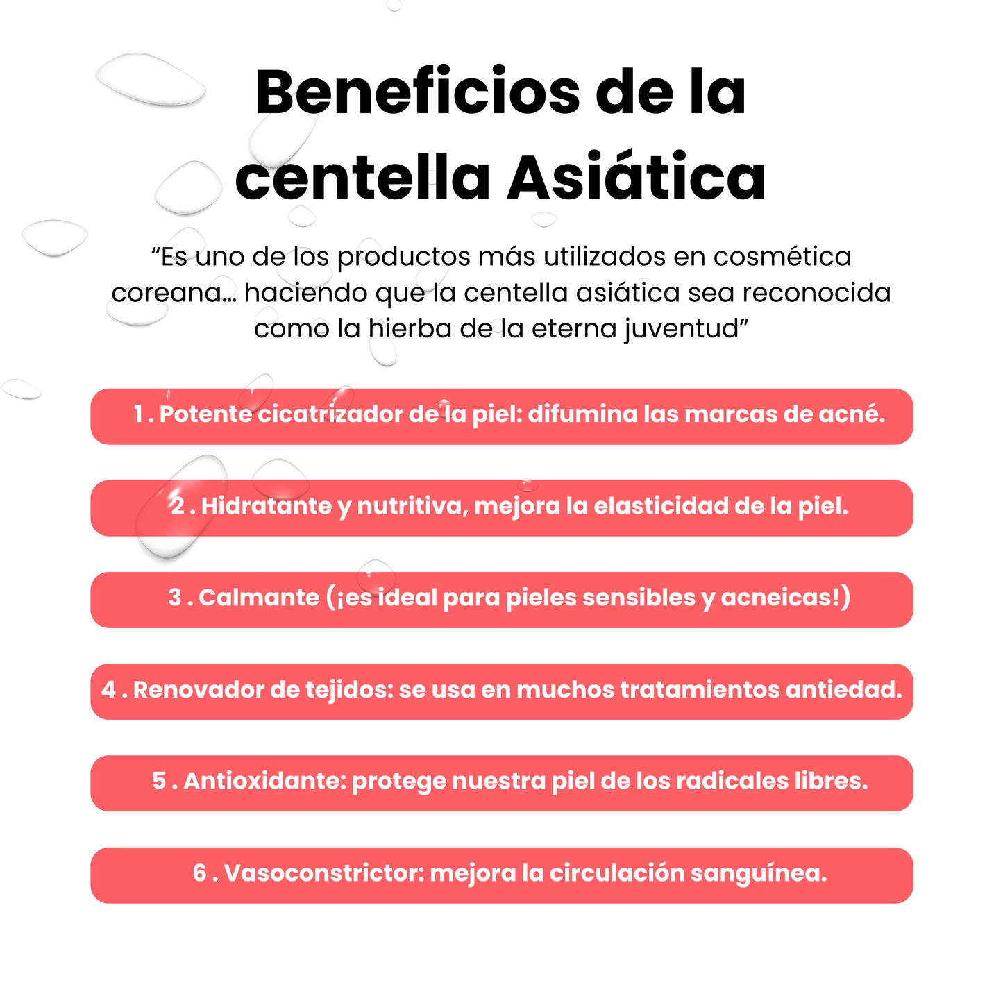 Sérum anti acné y rojeces de centella asiática | 100ml