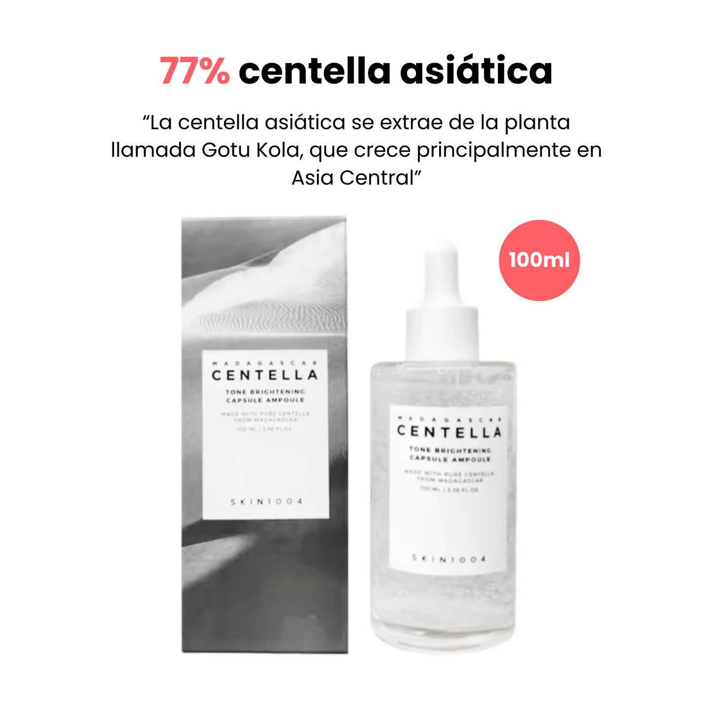 Sérum anti acné y rojeces de centella asiática | 100ml