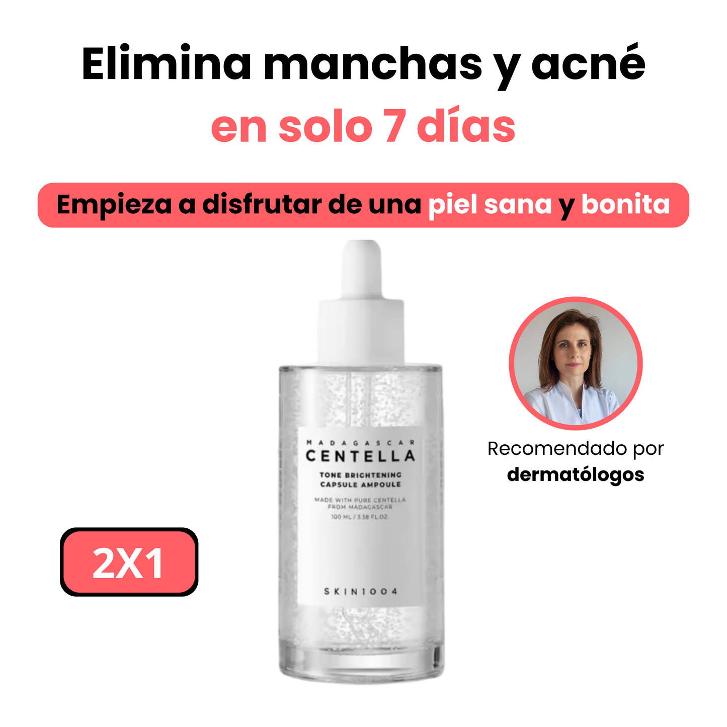 Sérum anti acné y rojeces de centella asiática | 100ml